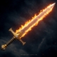 flaming sword